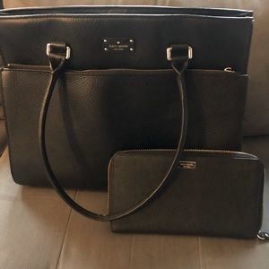 Kate Spade black wallet and purse